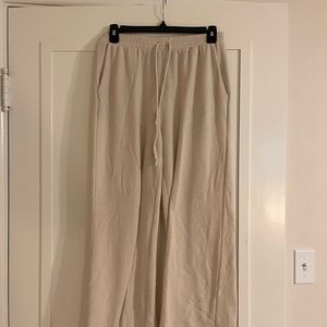 Women’s Cream Drawstring Lounge Pants